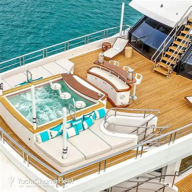 Luxury yacht relocated from Dubai Marina to Maldives — seamless deck-to-deck transport.
