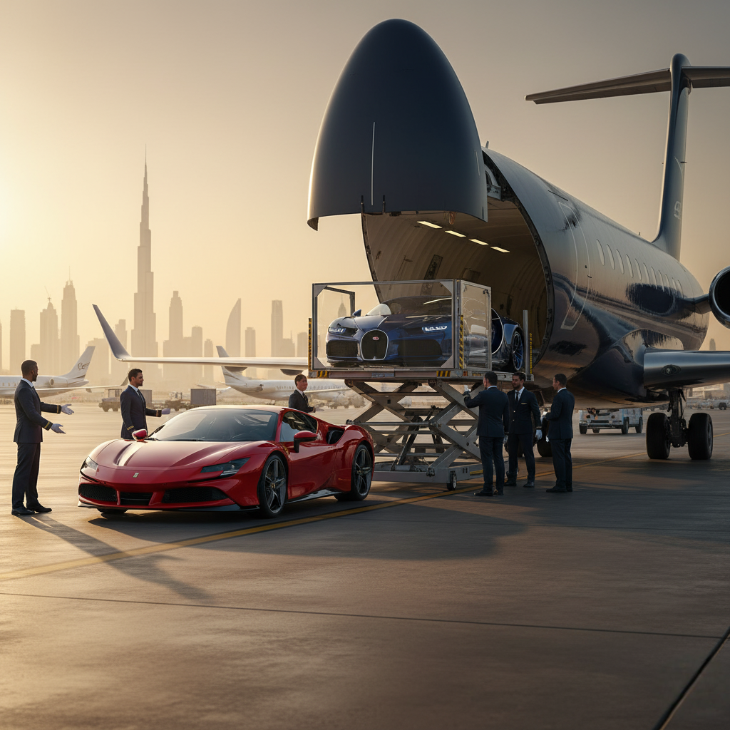 Ferrari 488 GTB shipped from Dubai to Munich — 5 days door-to-door with precision handling.